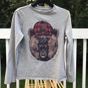 3/$20 Gap boys long sleeves holidays cotton tops-L